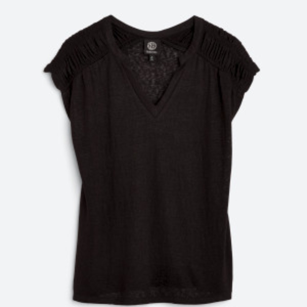 BOBEAU  Normani Shirred Short Sleeve Knit Tee - Stitch Fix - NWT